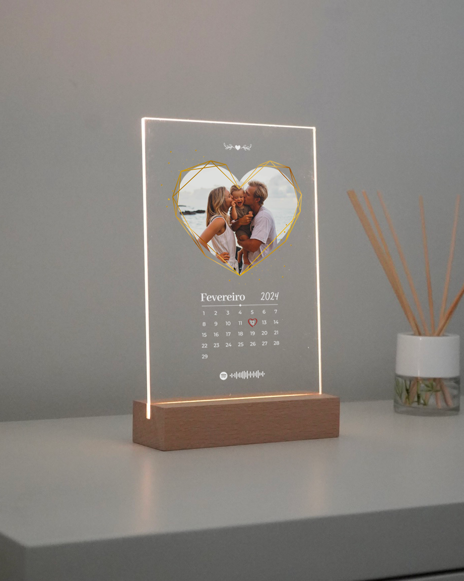 Placa c/ Fotografia Calendário Personalizado