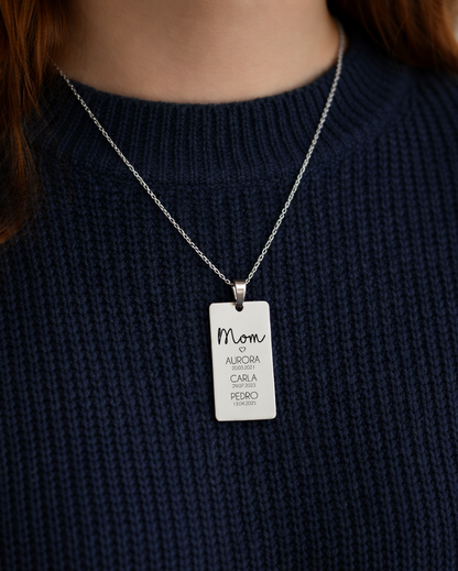 Colar Nascimento Personalizado para Pai/Mãe