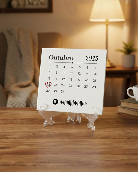 Azulejo c/ Calendário & Código QR Spotify