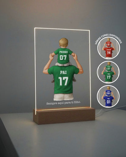 Custom Lamp Football Club w/ Adult & Child 