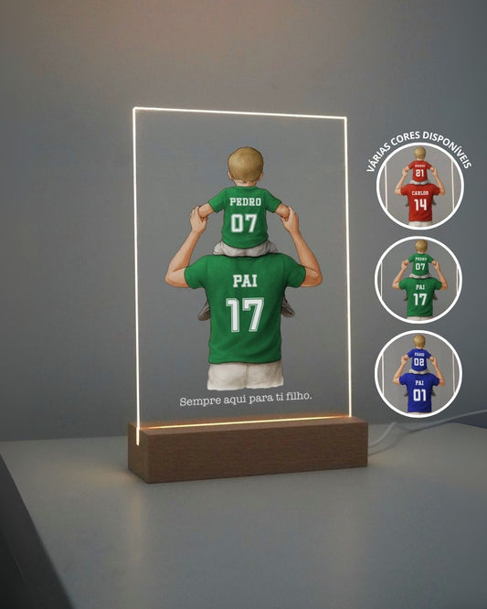 Custom Lamp Football Club w/ Adult & Child 
