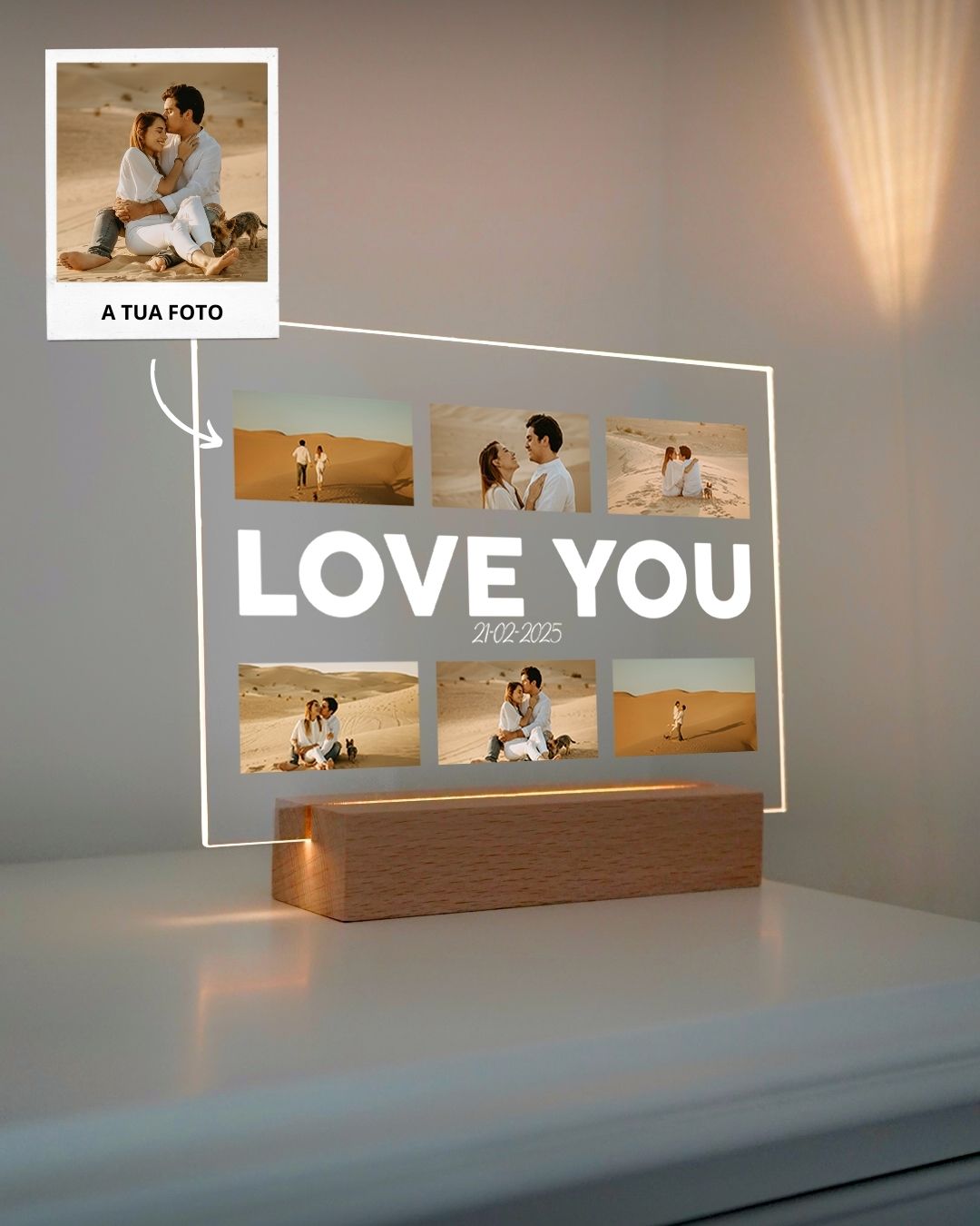 Lámpara Dedicatoria c/ 6 Fotografías