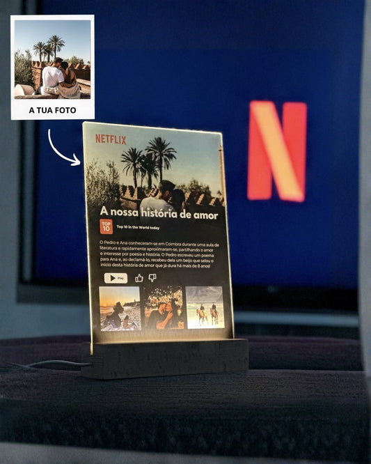 Custom Netflix Series Lamp w/ 4 Photos