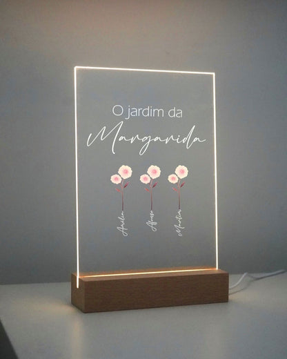 Lámpara Jardín de Flores Personalizable