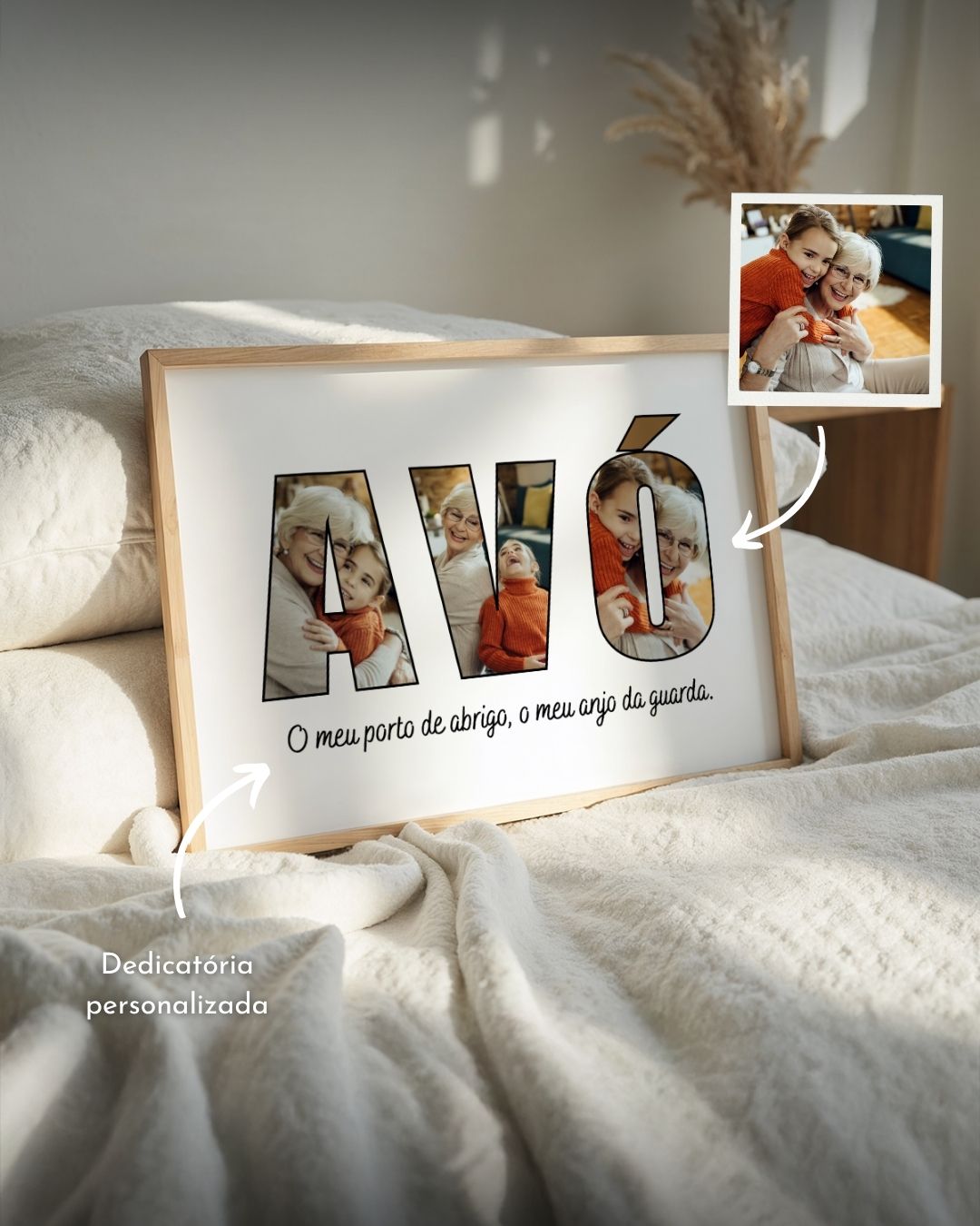 Custom Frame "Avô/Avó" & 3 Photos