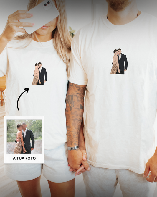 T-Shirt Personalizada c/ Retrato Colorido
