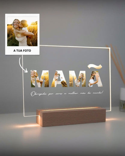 Lámpara "Mamá" c/ 4 Fotografías - Día de la Madre