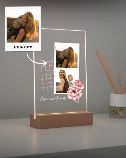 Lámpara Flor & Camera Roll c/ 2 Fotografías