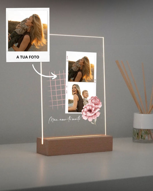 Lámpara Flor & Camera Roll c/ 2 Fotografías