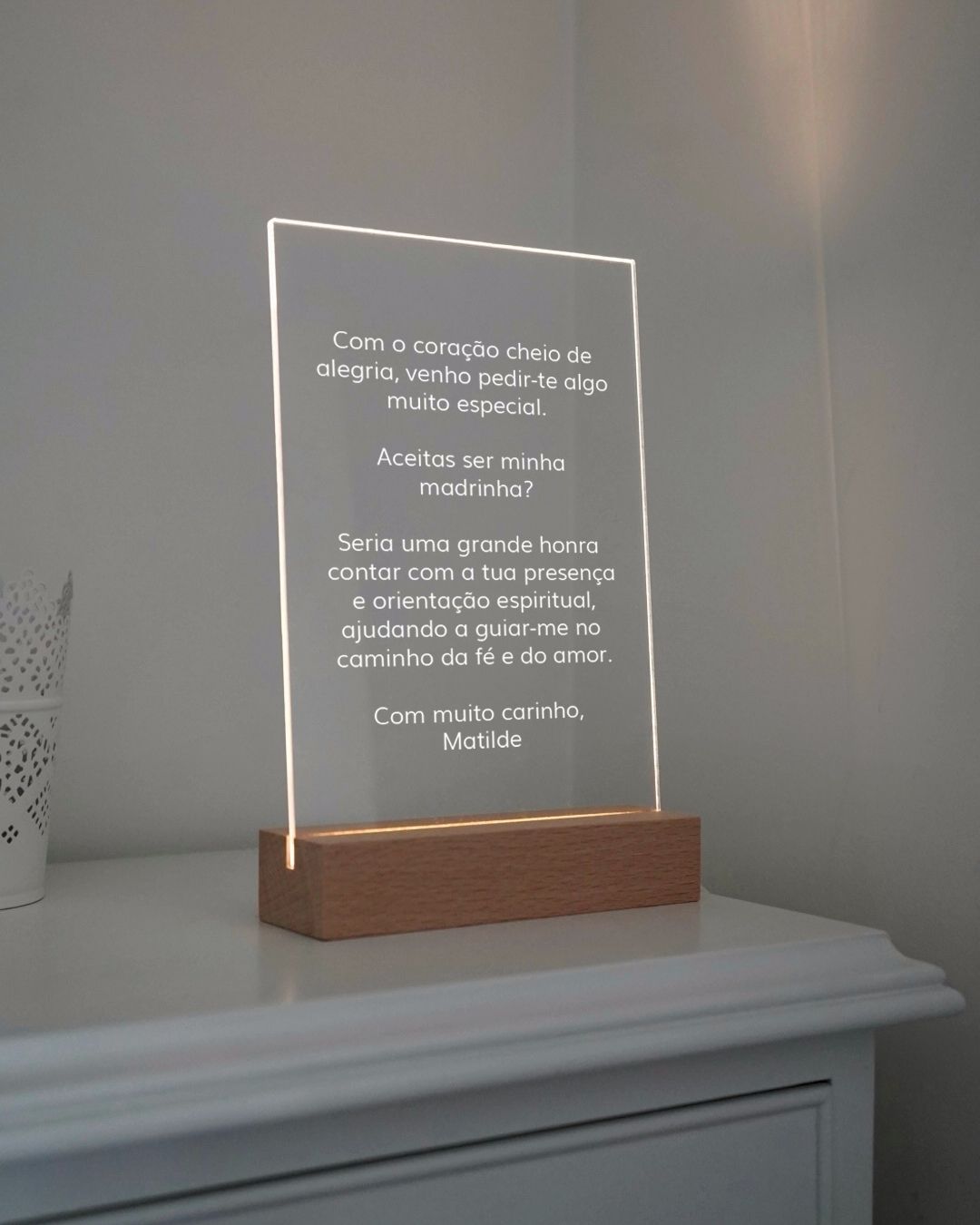 Lámpara c/ Texto Personalizado