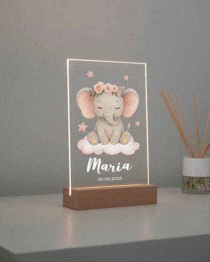 Lámpara Luz de Presencia c/ Nombre & Elefante