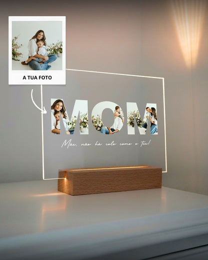 Lámpara "MAMÁ" c/ 3 Fotografías - Día de la Madre