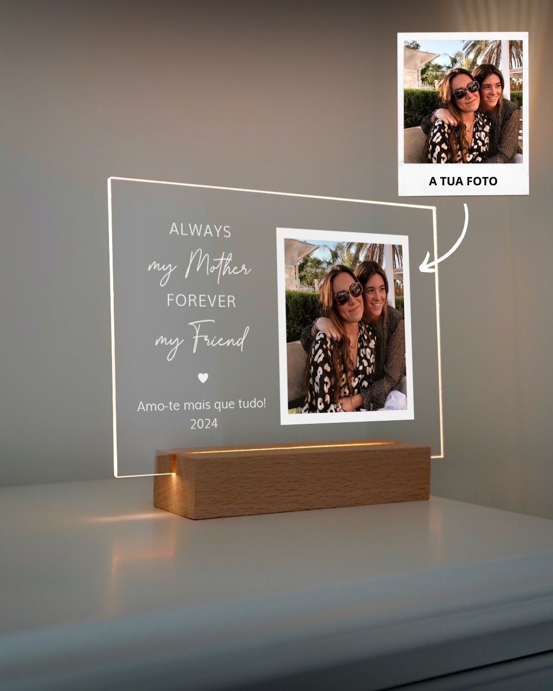 Lámpara "Siempre y Para Siempre" c/ Fotografía - Día de la Madre