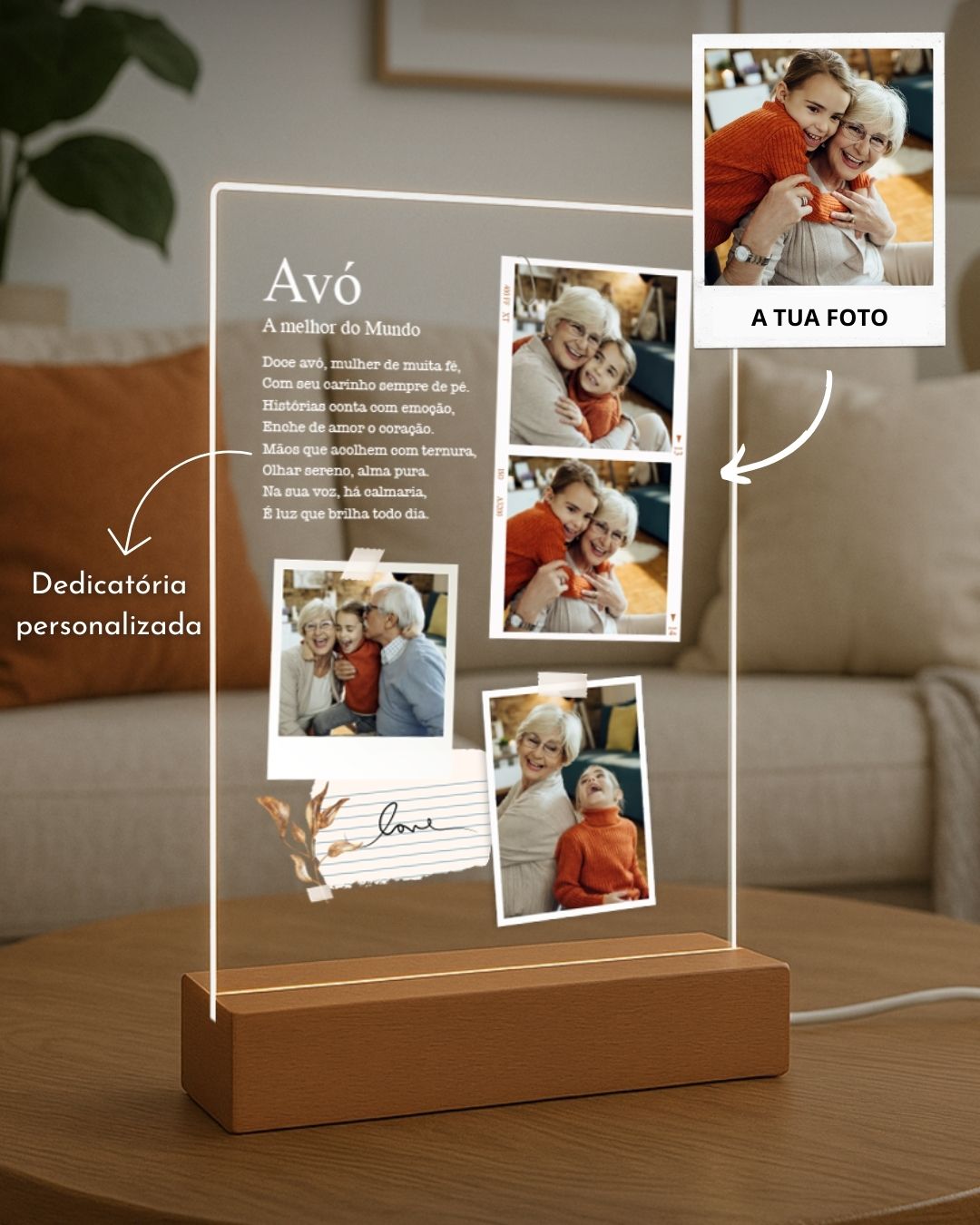 Lámpara Significado & 4 Fotografías Personalizada