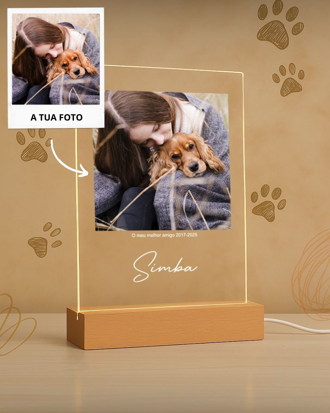 Lámpara Fotografía y Frase - Animal