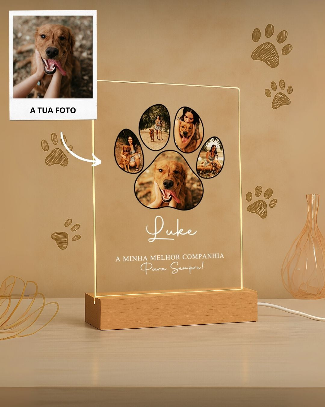 Lámpara Pata de Animal c/ 5 Fotografías