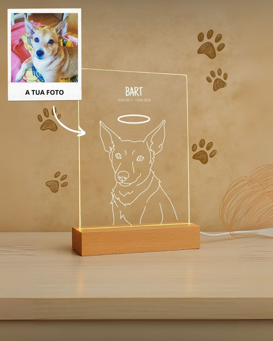 Lámpara Retrato Line Art Animales c/ Halo (1 animal)