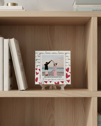 Azulejo c/ Polaroid & Dedicatória Personalizado