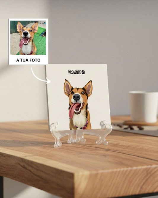 Azulejo Retrato Colorido Personalizado