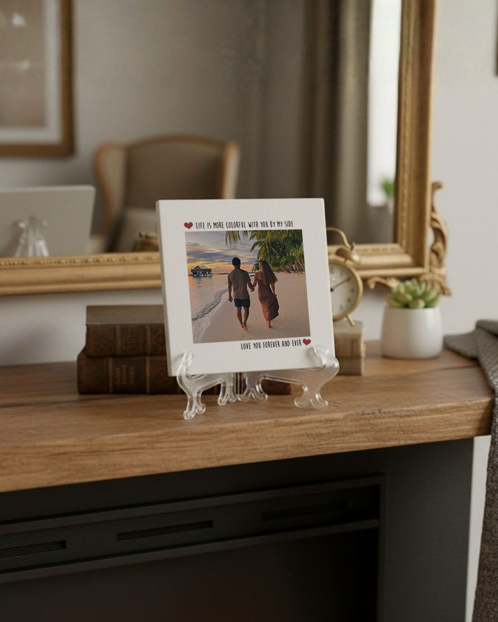 Azulejo c/ Foto & Dedicatória Personalizado