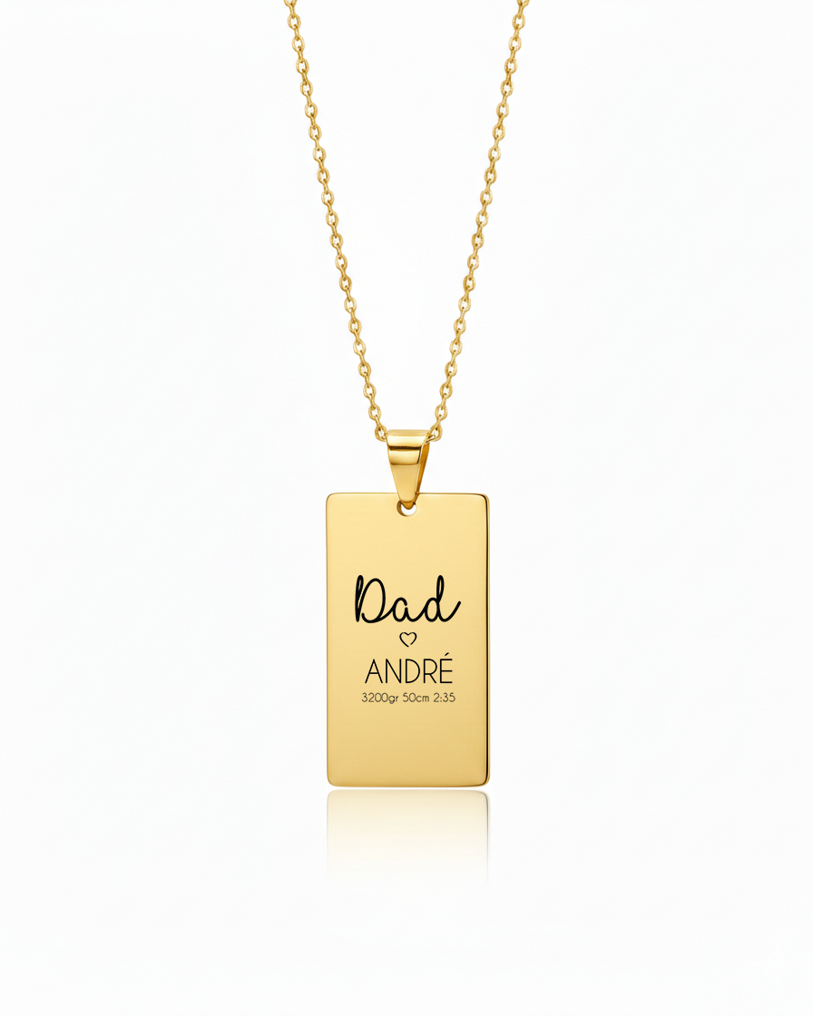 Colar Nascimento Personalizado para Pai/Mãe