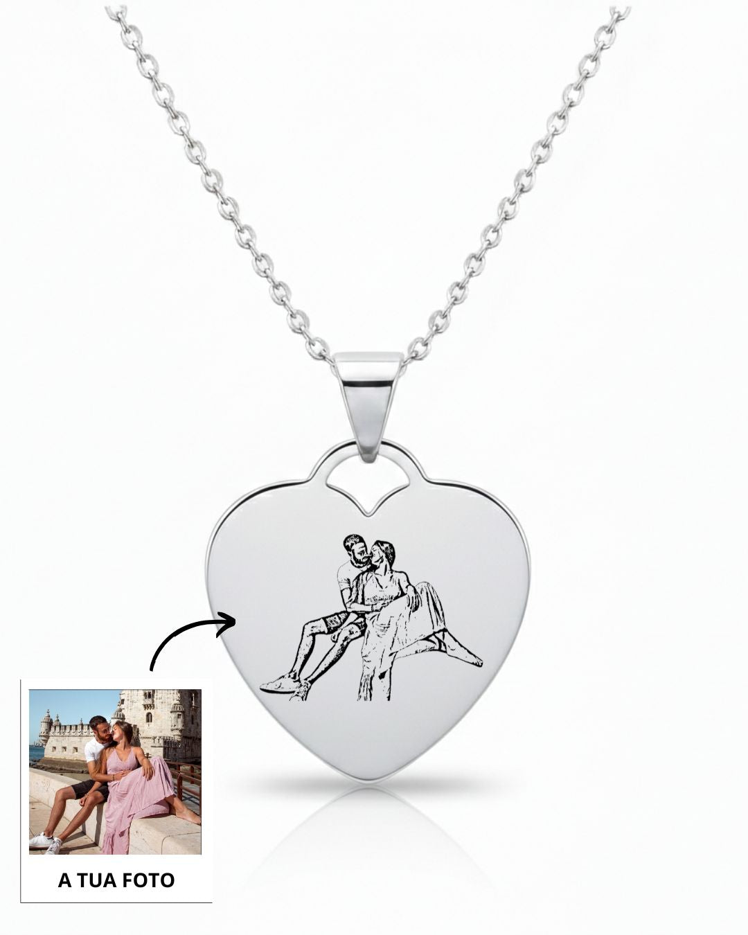 Colar c/ Foto Gravada Personalizado