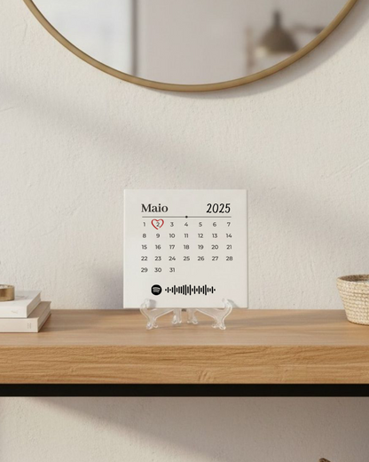 Custom Tile w/ Calendar & Spotify QR Code