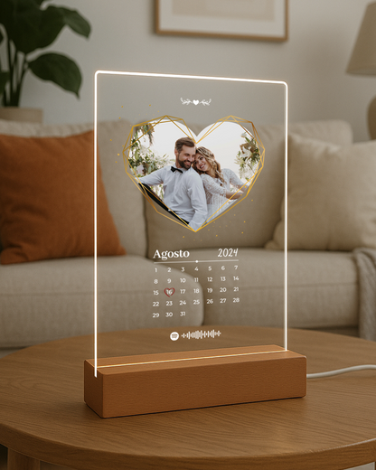 Placa c/ Fotografia Calendário Personalizado