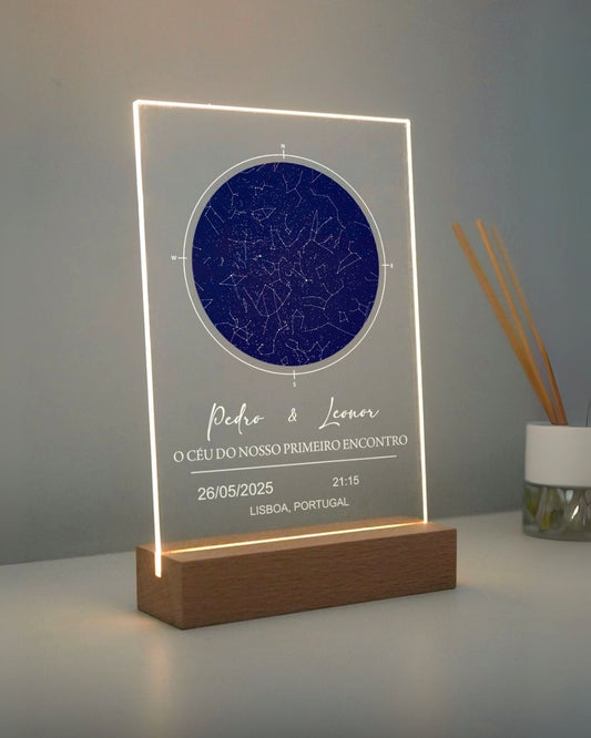 Lámpara Mapa de Estrellas con Dedicatoria
