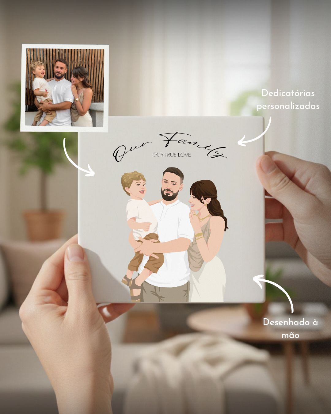 Azulejo Retrato Colorido Personalizado