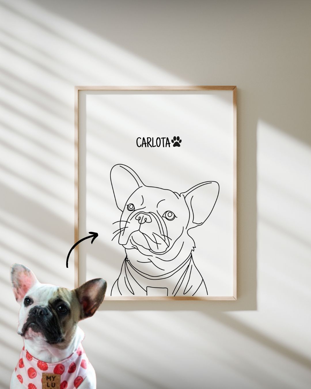 Quadro Retrato Line Art - Animais