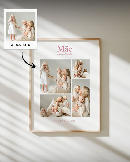 Cuadro c/ Nombre y 4 Fotografías Personalizado