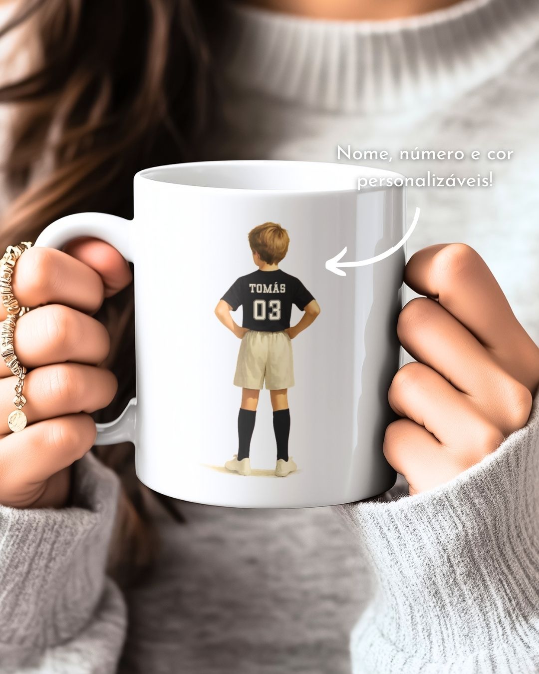 Caneca Jogador de Futebol Personalizável