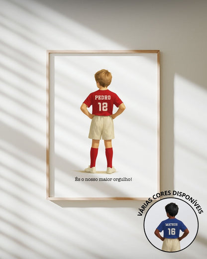 Custom Frame w/ Football Player & Name