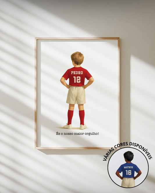 Custom Frame w/ Football Player & Name