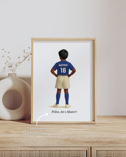 Custom Frame w/ Football Player & Name