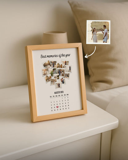 Quadro c/ 14 Fotografias & Calendário Personalizado
