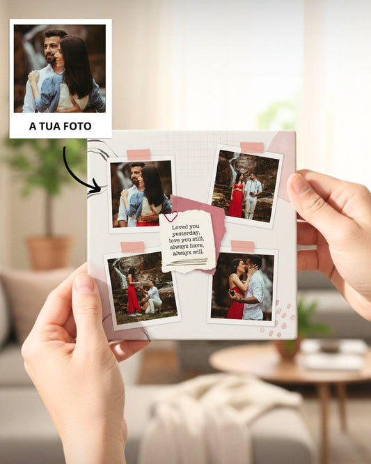 Azulejo c/ 4 Fotos Polaroid & Dedicatória