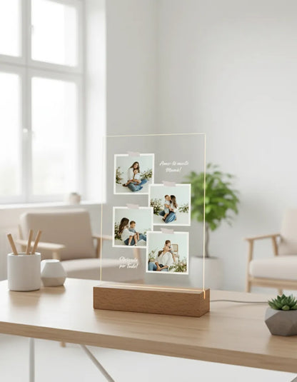 Lámpara 4x Polaroids Personalizable