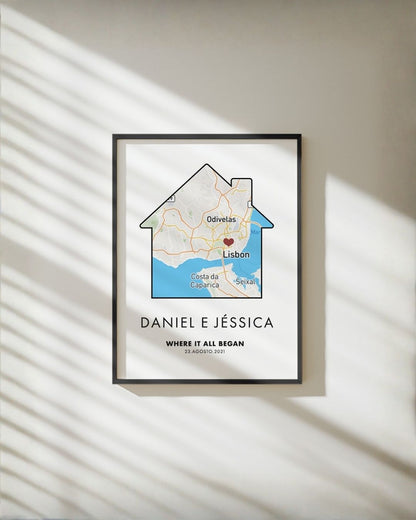Quadro "Home" c/ Mapa Personalizável