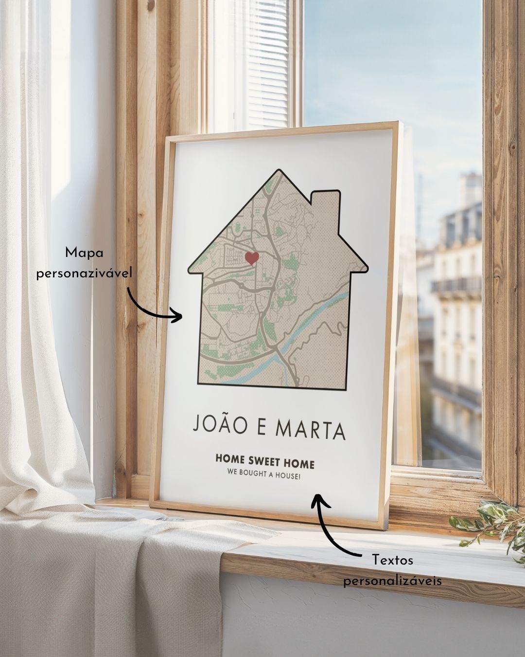 Quadro "Home" c/ Mapa Personalizável