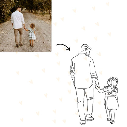 Digital Line Art Portrait