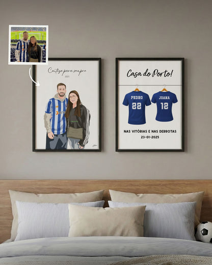 Quadro Retrato Colorido Personalizado