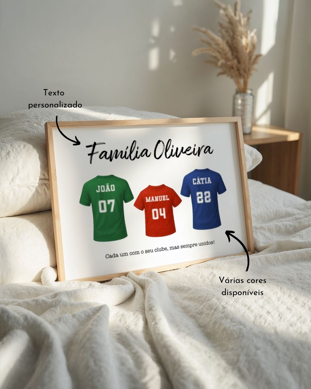 Cuadro Familia de Fútbol Personalizable