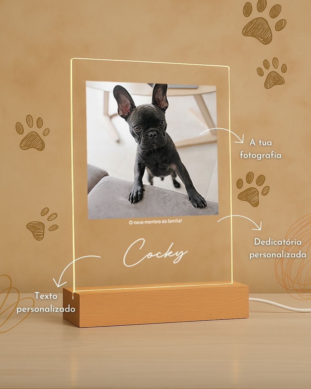 Lámpara Fotografía y Frase - Animal