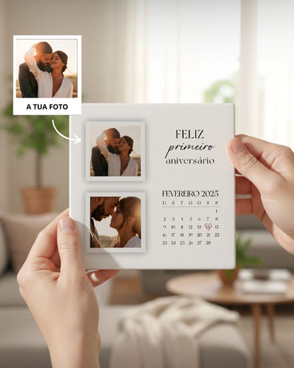 Azulejo c/ 2 Fotografias & Calendário