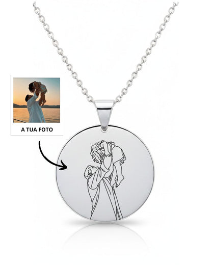 Colar Retrato Line Art Personalizado