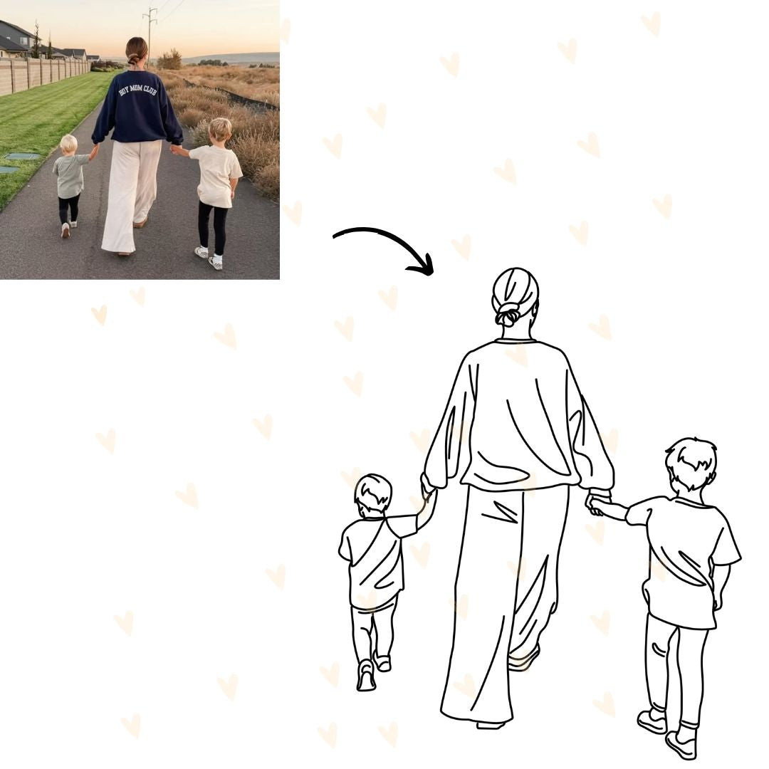 Digital Line Art Portrait