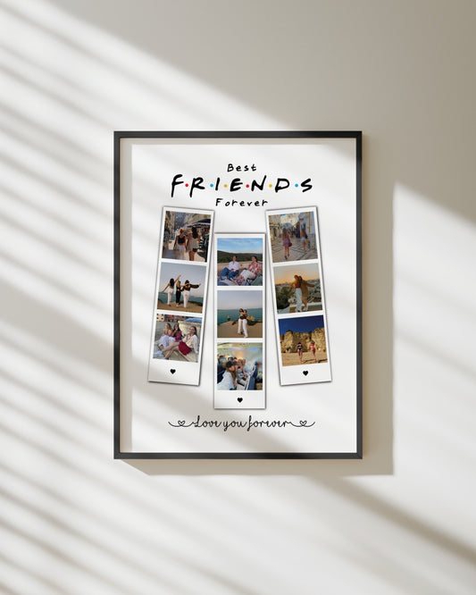 Quadro “Friends” c/ 9 Fotografias Polaroids