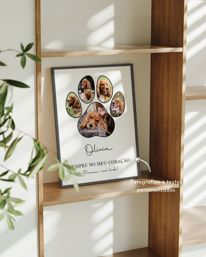 Cuadro Pata de Animal con 5 Fotografías